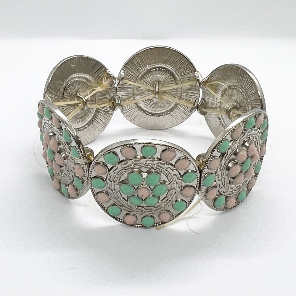 Stretch silver plated bracelet